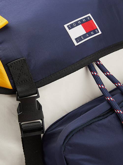 Blue Tommy Hilfiger Travel Flap Backpack Men's Bags | TH964FWT