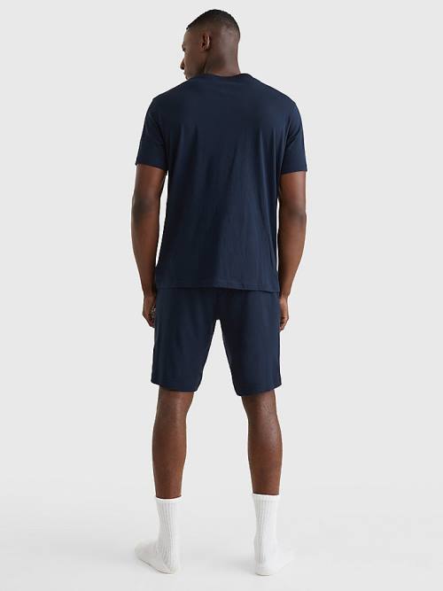 Blue Tommy Hilfiger Ultra Soft Logo Set Men's Pyjamas | TH410LSJ