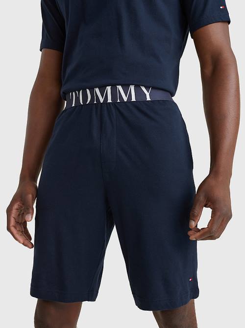 Blue Tommy Hilfiger Ultra Soft Logo Set Men's Pyjamas | TH410LSJ