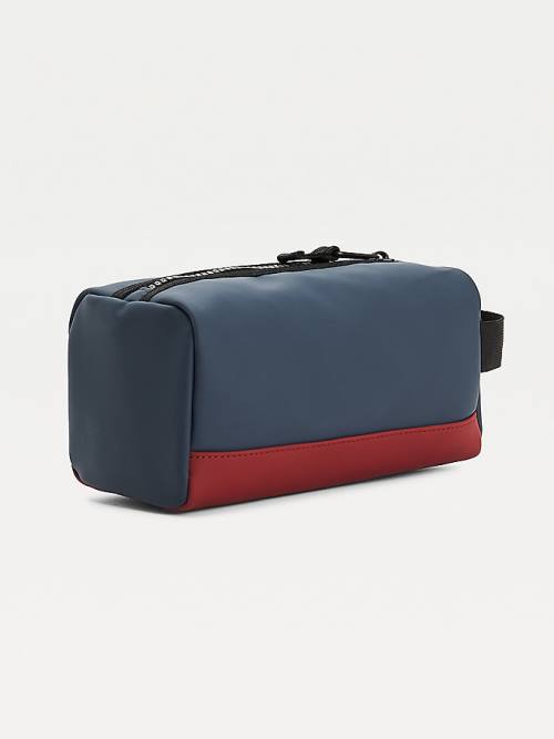 Blue Tommy Hilfiger Urban Zipped Washbag Men's Bags | TH590DIK