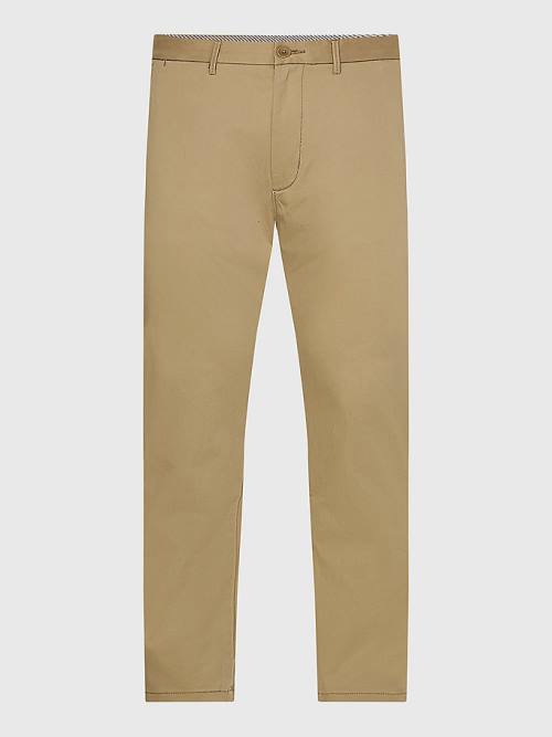 Brown Tommy Hilfiger 1985 Essential Straight Chinos Men's Pants | TH926ZON