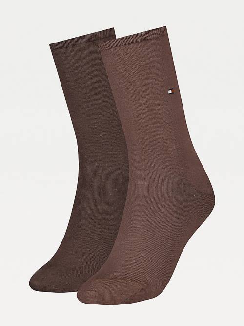 Brown Tommy Hilfiger 2-Pack Casual Women\'s Socks | TH376BNX