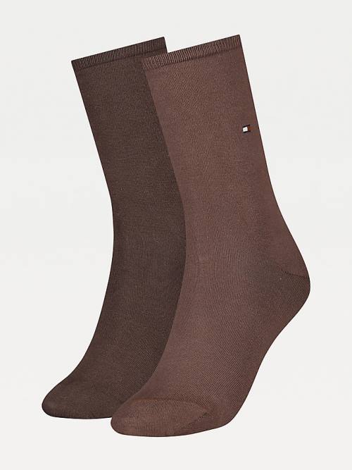 Brown Tommy Hilfiger 2-Pack Casual Women\'s Socks | TH925YMQ