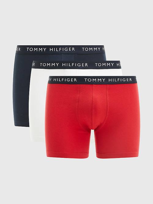 Brown Tommy Hilfiger 3-Pack Logo Waistband Boxer Briefs Men\'s Underwear | TH712WZF