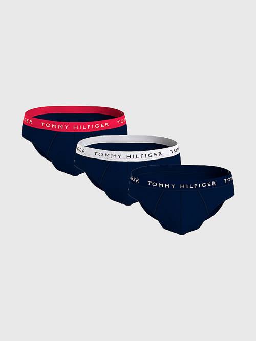 Brown Tommy Hilfiger 3-Pack Logo Waistband Briefs Men\'s Underwear | TH791KVE