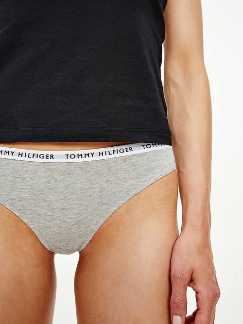 Brown Tommy Hilfiger 3-Pack Recycled Cotton Thongs Women's Underwear | TH907EYD