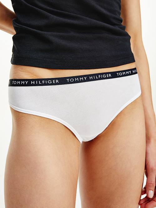 Brown Tommy Hilfiger 3-Pack Recycled Cotton Thongs Women's Underwear | TH907EYD