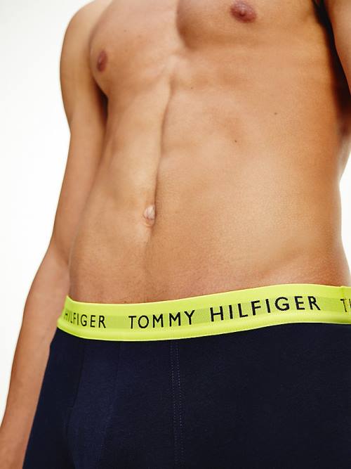 Brown Tommy Hilfiger 3-Pack Repeat Logo Trunks Men's Underwear | TH157YLU