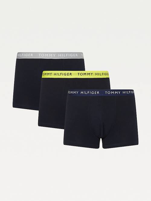 Brown Tommy Hilfiger 3-Pack Repeat Logo Trunks Men\'s Underwear | TH157YLU