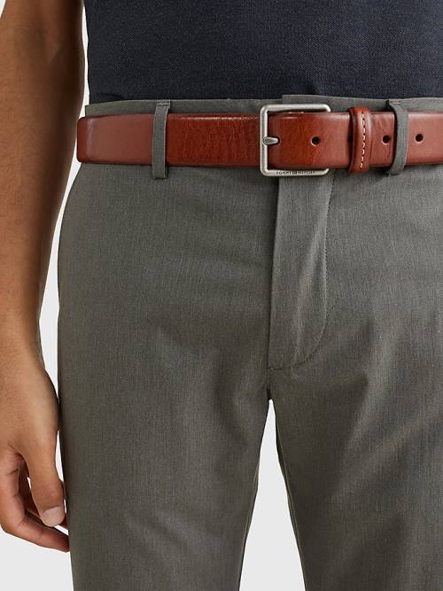 Brown Tommy Hilfiger Casual Leather Essential Men's Belts | TH478ELQ