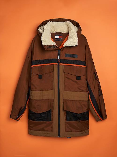 Brown Tommy Hilfiger Crest Field Men's Jackets | TH503SDA