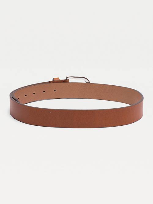 Brown Tommy Hilfiger Danny Leather Women's Belts | TH934PBQ