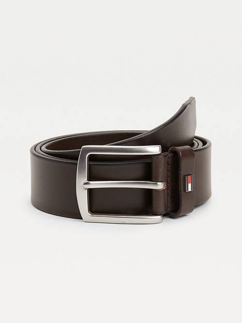 Brown Tommy Hilfiger Denton Organic Leather Men\'s Belts | TH492BUH