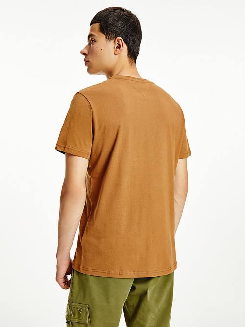 Brown Tommy Hilfiger Essential Graphic Men's T Shirts | TH904DXO