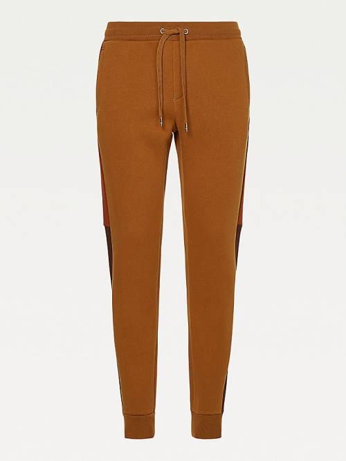 Brown Tommy Hilfiger Icons Colour-Blocked Joggers Men's Pants | TH304UFV