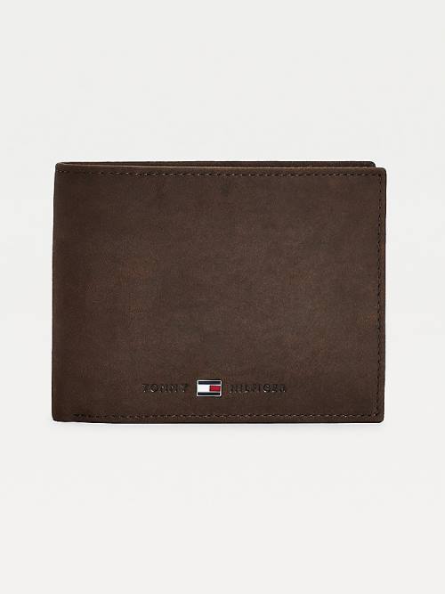 Brown Tommy Hilfiger Leather Credit Card Men\'s Wallets | TH428BNG