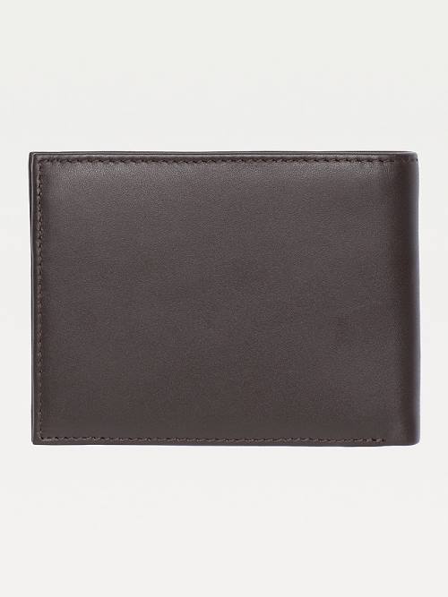 Brown Tommy Hilfiger Leather Flap Men's Wallets | TH740PIV