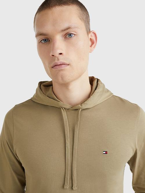 Brown Tommy Hilfiger Lightweight Men's Hoodie | TH641LMO