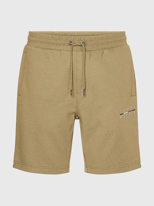 Brown Tommy Hilfiger Logo Sweat Men's Shorts | TH138AFI