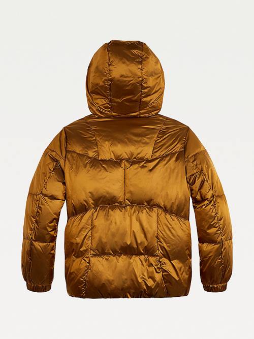 Brown Tommy Hilfiger Metallic Puffer Boys' Jackets | TH328JIN