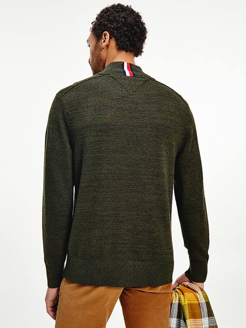 Brown Tommy Hilfiger Mock Turtleneck Relaxed Fit Jumper Men's Sweaters | TH293TLN