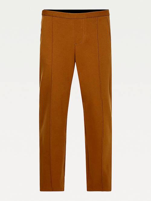 Brown Tommy Hilfiger Pull-On Relaxed Men's Pants | TH156LQX