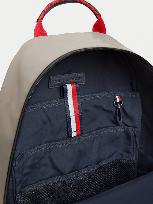 Brown Tommy Hilfiger Recycled Polyester Signature Logo Backpack Men's Bags | TH045AUH