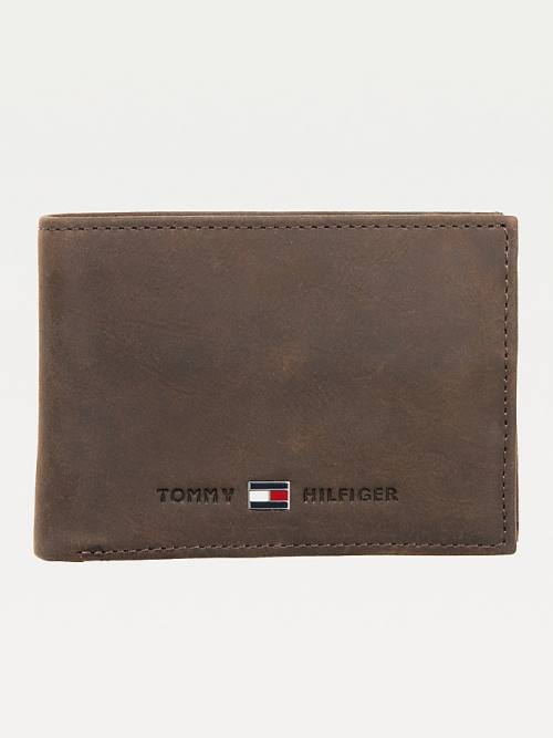 Brown Tommy Hilfiger Small Leather Men\'s Wallets | TH038EUA