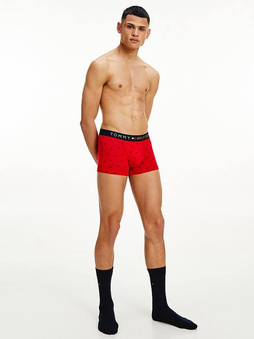 Brown Tommy Hilfiger Stretch Cotton Trunks And Socks Set Men's Underwear | TH607XEG