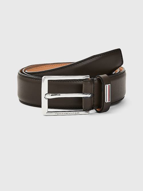 Brown Tommy Hilfiger TH Business Leather Men\'s Belts | TH605UEB