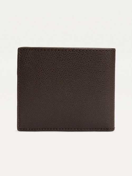 Brown Tommy Hilfiger TH Business Leather Men's Wallets | TH791VPJ