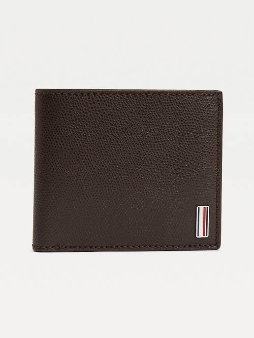 Brown Tommy Hilfiger TH Business Leather Men\'s Wallets | TH791VPJ