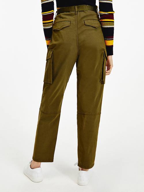 Brown Tommy Hilfiger Tapered Cargo Women's Pants | TH367WYH