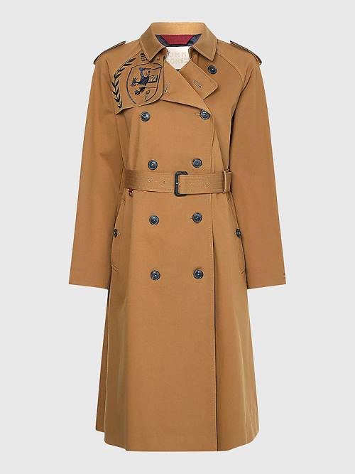 Brown Tommy Hilfiger Tommy Icons Trench Women's Coats | TH850OTD