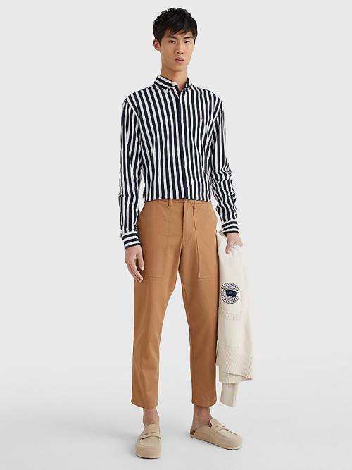 Brown Tommy Hilfiger Utility Relaxed Fit Men's Pants | TH243EBQ