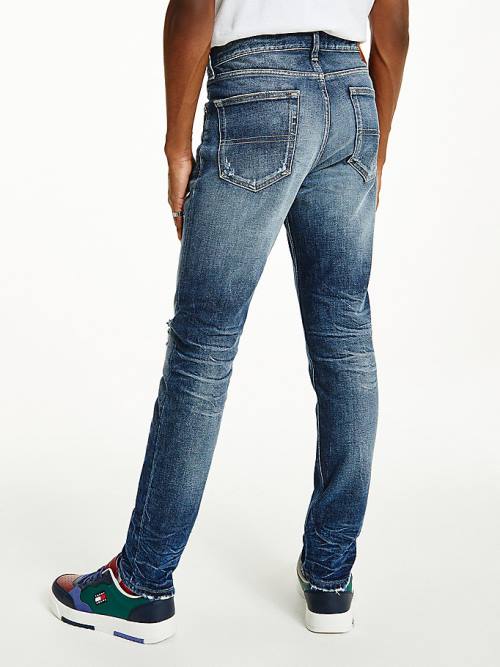 Denim Tommy Hilfiger Austin Slim Tapered Distressed Men's Jeans | TH896OAN