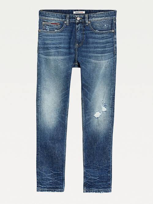 Denim Tommy Hilfiger Austin Slim Tapered Distressed Men's Jeans | TH896OAN