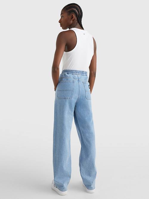 Denim Tommy Hilfiger Betsy Drawstring Faded Jogger Women's Jeans | TH296QFX