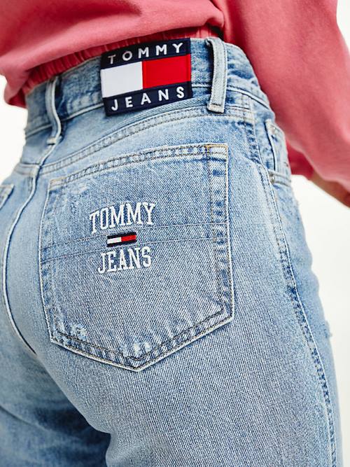 Denim Tommy Hilfiger Betsy Mid Rise Straight Hemp Women's Jeans | TH627ZJH