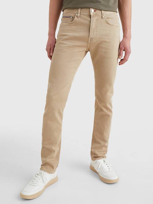 Denim Tommy Hilfiger Bleecker Slim Solid Colour Men\'s Jeans | TH824CQS