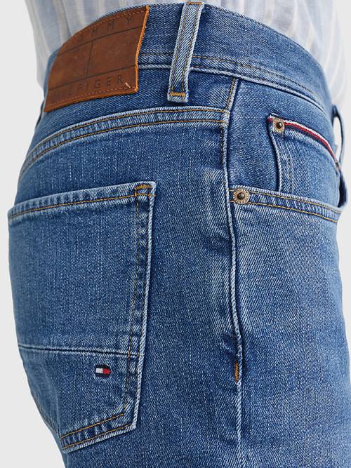 Denim Tommy Hilfiger Brooklyn Faded Regular Men's Shorts | TH486ZUX