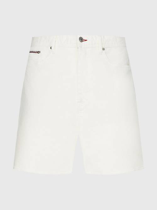 Denim Tommy Hilfiger Brooklyn White Denim Shorts Men's Jeans | TH768IPB