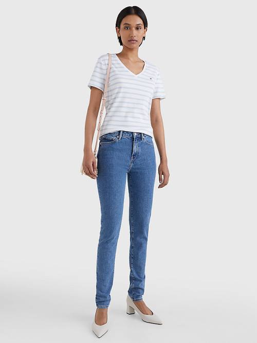 Denim Tommy Hilfiger Classics High Rise Straight Faded Women's Jeans | TH197YEI