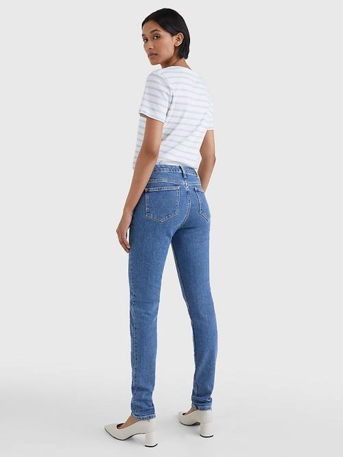 Denim Tommy Hilfiger Classics High Rise Straight Faded Women's Jeans | TH197YEI