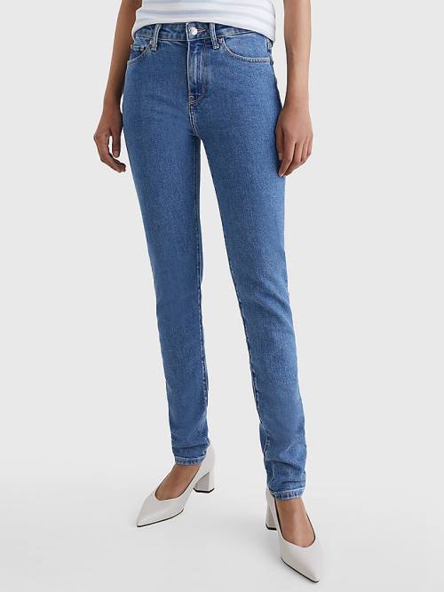 Denim Tommy Hilfiger Classics High Rise Straight Faded Women\'s Jeans | TH197YEI