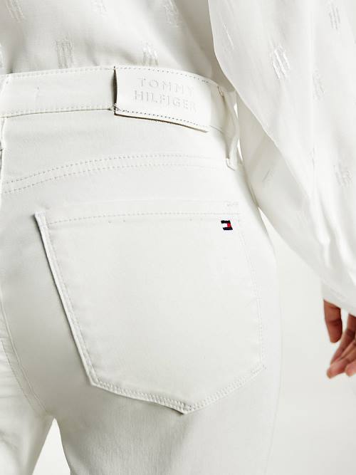 Denim Tommy Hilfiger Como Mid Rise Skinny White TH Soft Women's Jeans | TH280SXJ