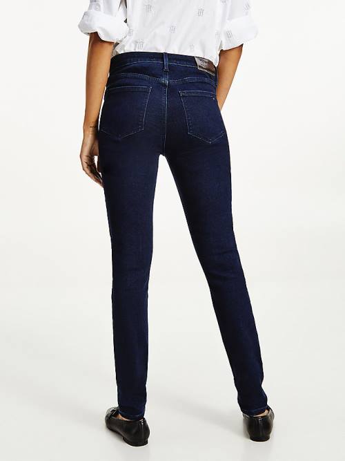 Denim Tommy Hilfiger Como Mid Rise Skinny Monogram Women's Jeans | TH659COS