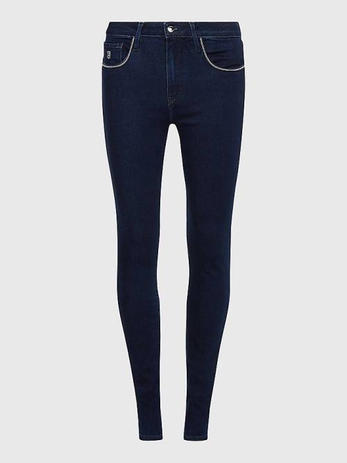 Denim Tommy Hilfiger Como Mid Rise Skinny Monogram Women's Jeans | TH659COS