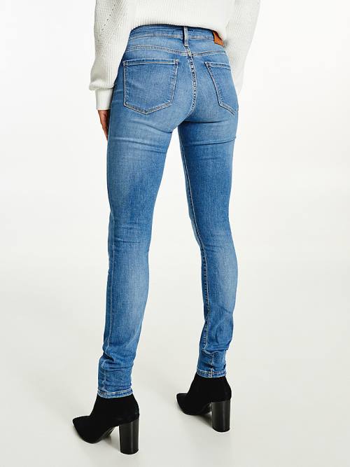 Denim Tommy Hilfiger Como Mid Rise Skinny TH Flex Women's Jeans | TH986MAP