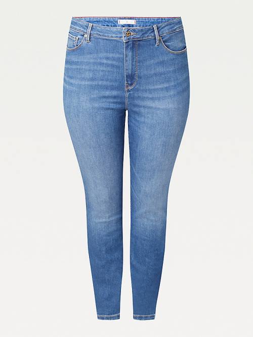 Denim Tommy Hilfiger Curve Harlem High Rise Super Skinny TH Flex Women's Jeans | TH548XAS